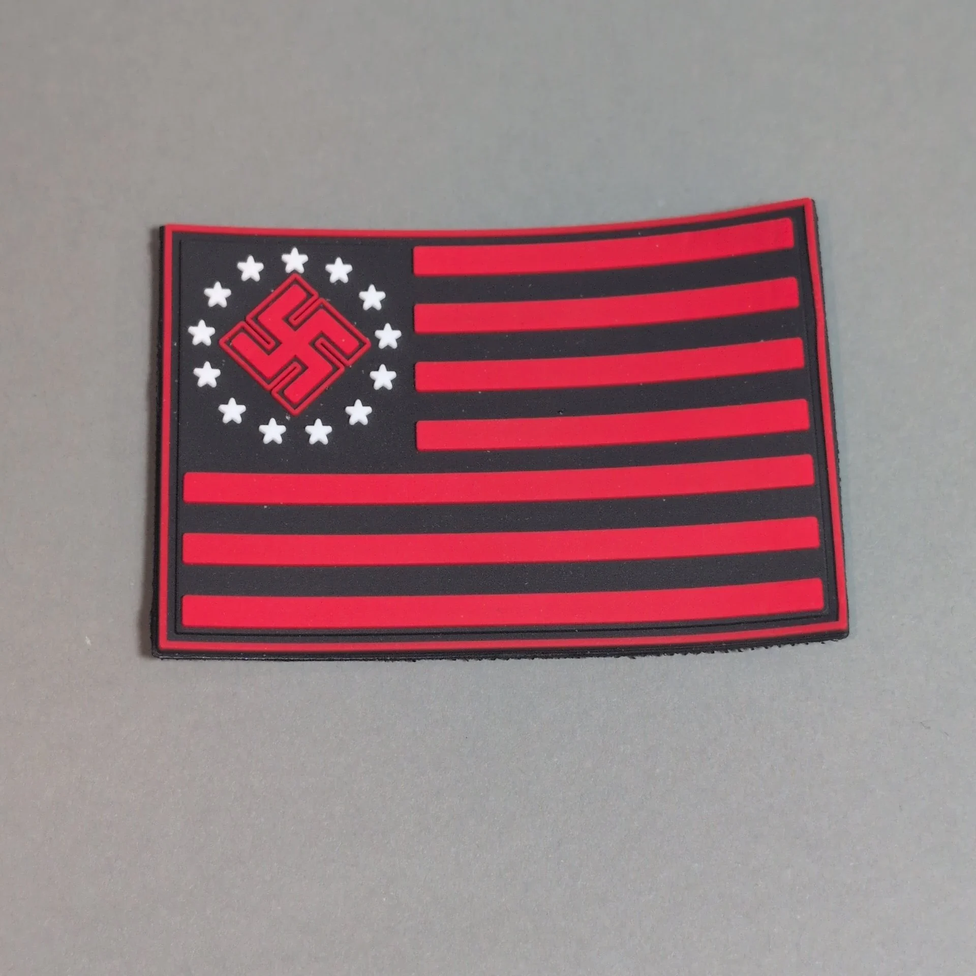 Red Betsy Ross Flag Swastika • PVC Patch