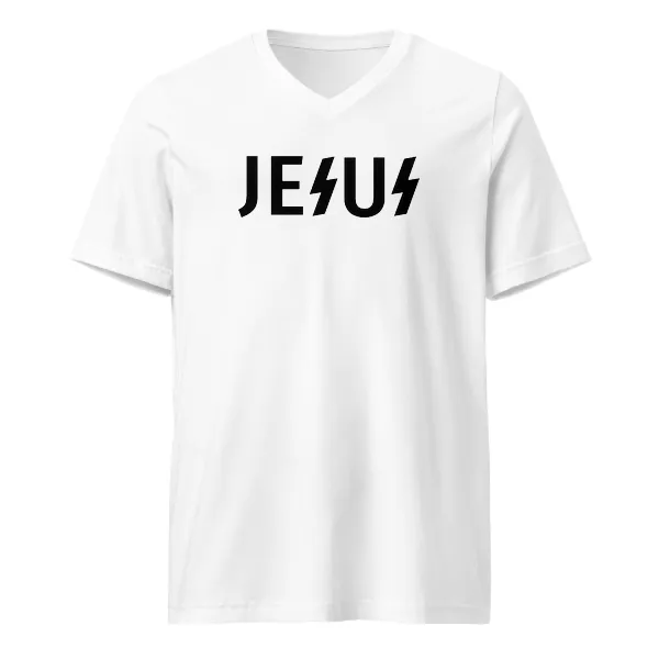 Jesus SS - Mens • T-shirt • V-neck • Basic - Image 2