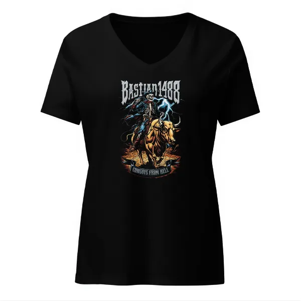 Bastian 1488 Cowgoy From Hell - Ladies • T-shirt • V-neck • Basic