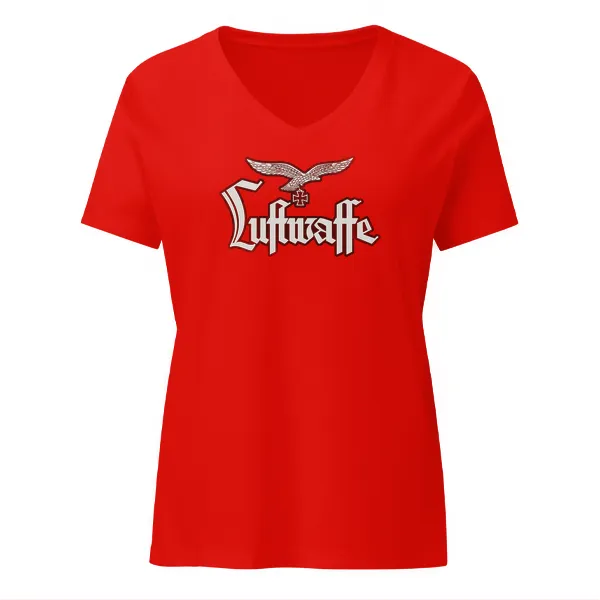 Luftwaffe Iron Cross - Ladies • T-shirt • V-neck • Premium - Image 3