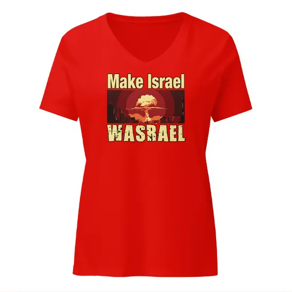 Make Israel Wasrael - Ladies • T-shirt • V-neck • Premium - Image 3
