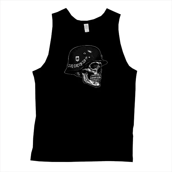 SS Skull Helmet - Mens • Tank Top • Premium