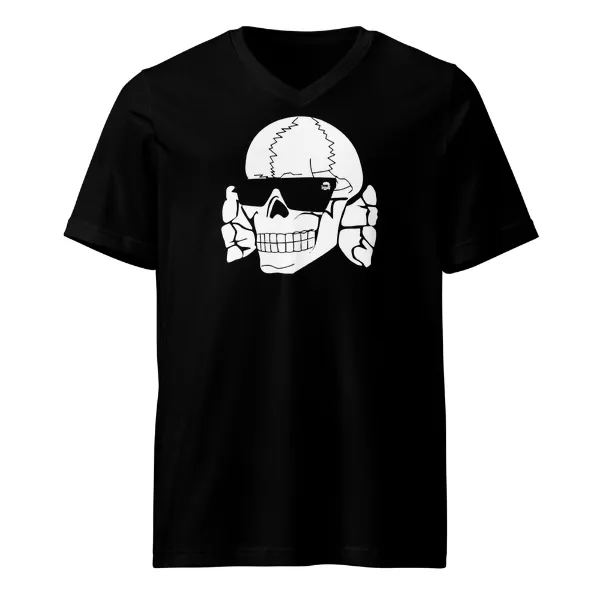 Skull Shades Logo - Mens • T-shirt • V-neck • Premium