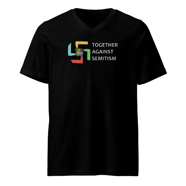 Together Against Semitism - Mens • T-shirt • V-neck • Premium