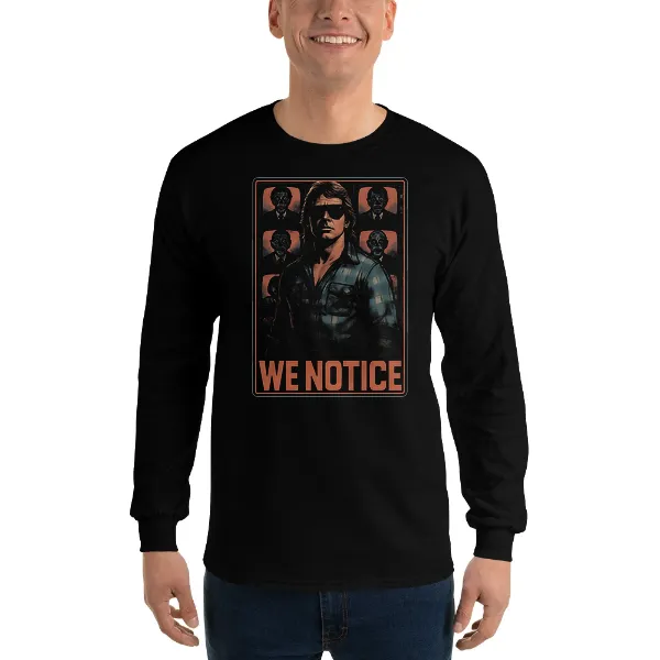 We Notice - Mens • T-shirt • Long Sleeve • Basic